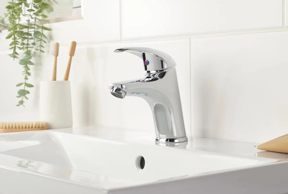 Bathroom Taps Chrome Basin Mixer Tap - Image 2