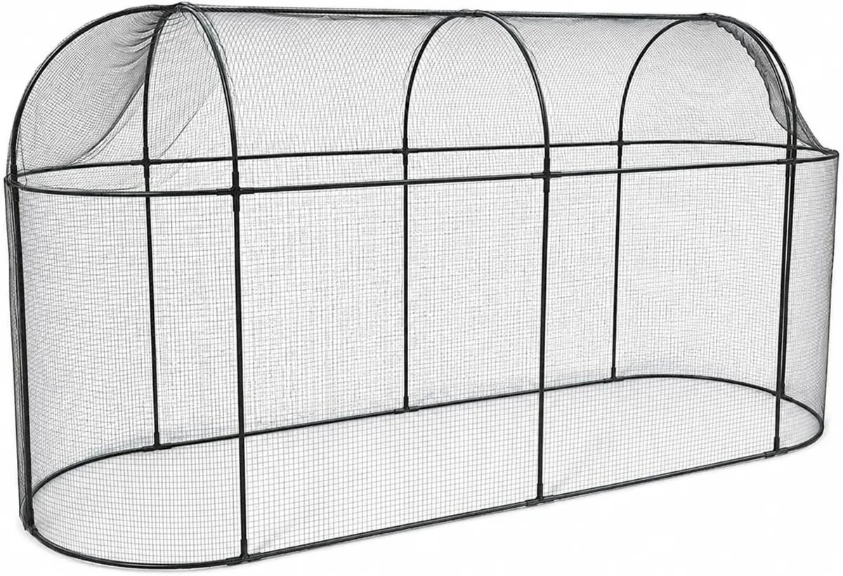 Steel Long Fruit Cage Frame with Bird Netting - Image 1