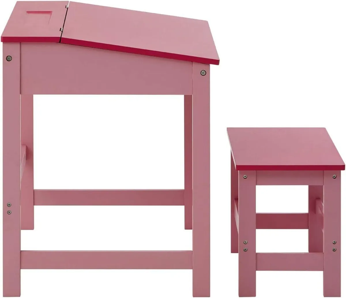 Kids Desk with Stool Wooden Children’s Study Table - Image 4