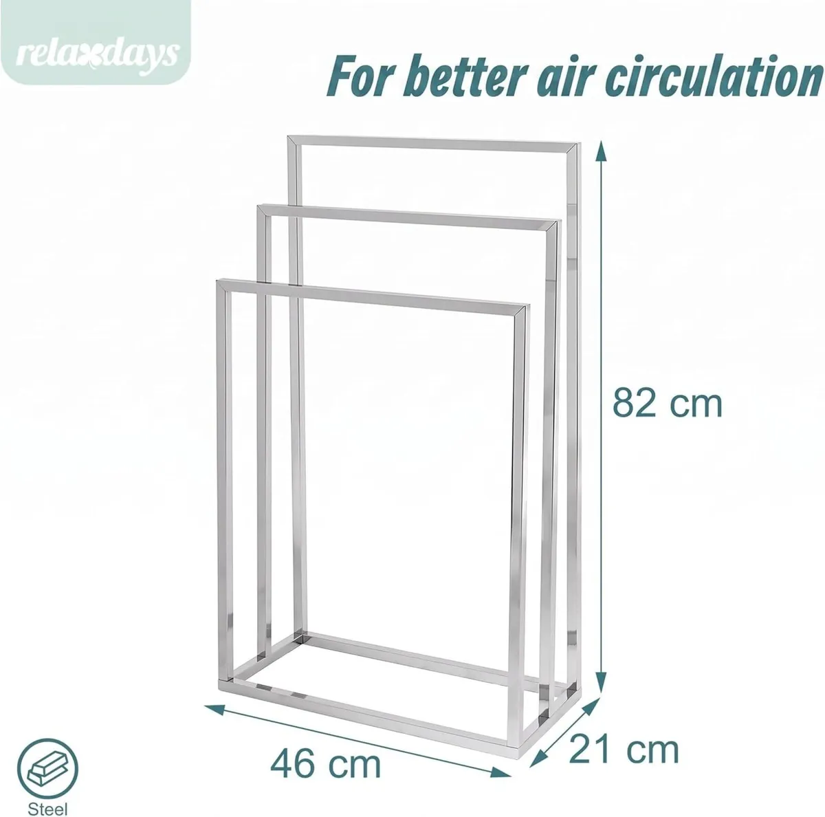 Towel Stand with 3 Arms - Image 4