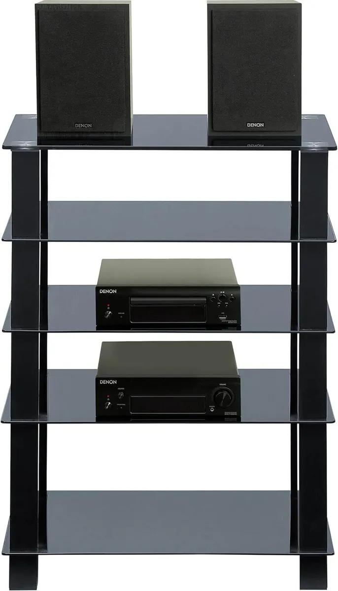 Trinity Gloss 5 Shelf with Legs Flat Screen - Image 3