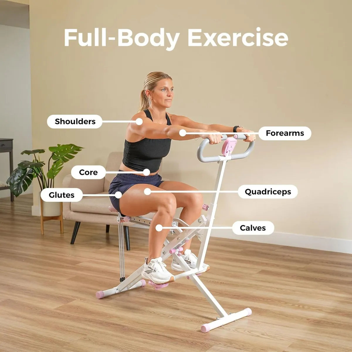 Smart Row-N-Ride Foldable Squat Rowing Machine - Image 2