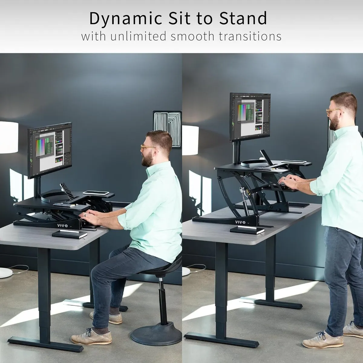 Adjustable Stand Up Desk Converter - Image 4