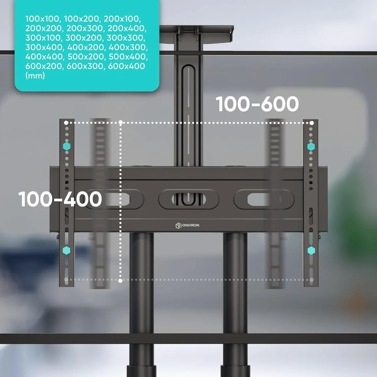 Mobile TV Stand with Mount for 40-70-Inch Screens - Image 4