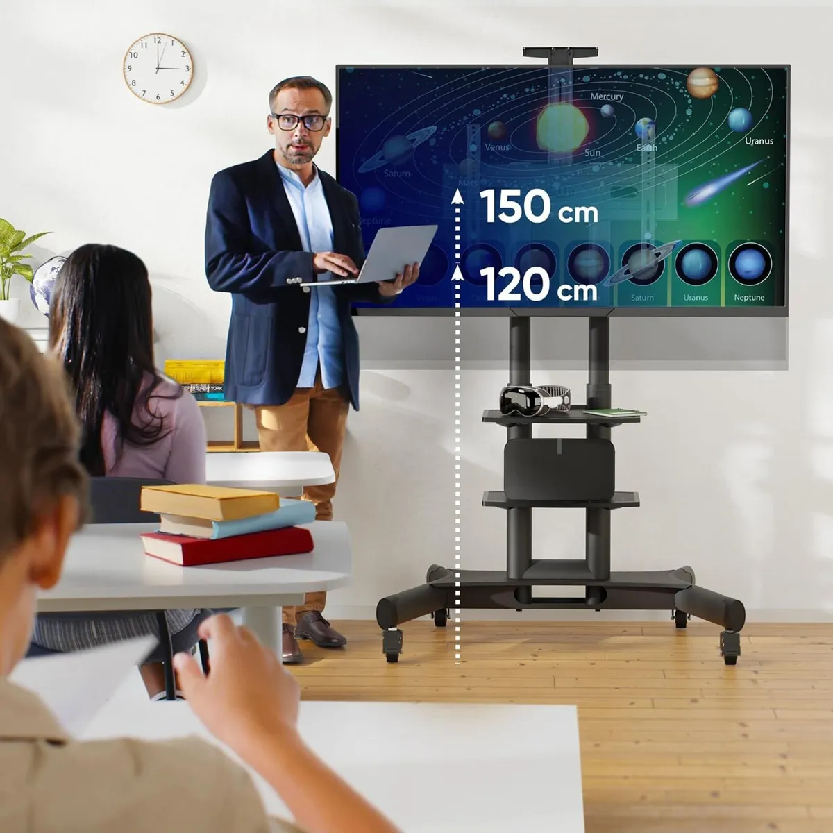 Mobile TV Stand with Mount for 40-70-Inch Screens - Image 3
