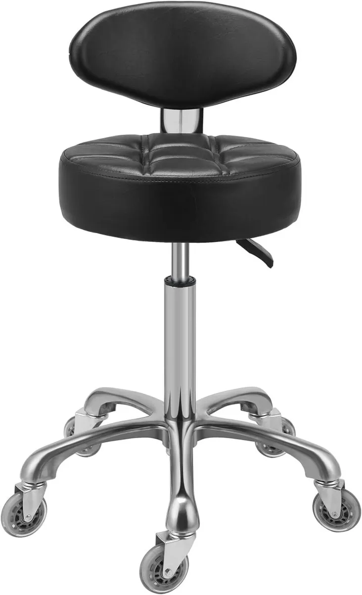 Rolling Stool Chair with Smooth-Rolling - Image 1