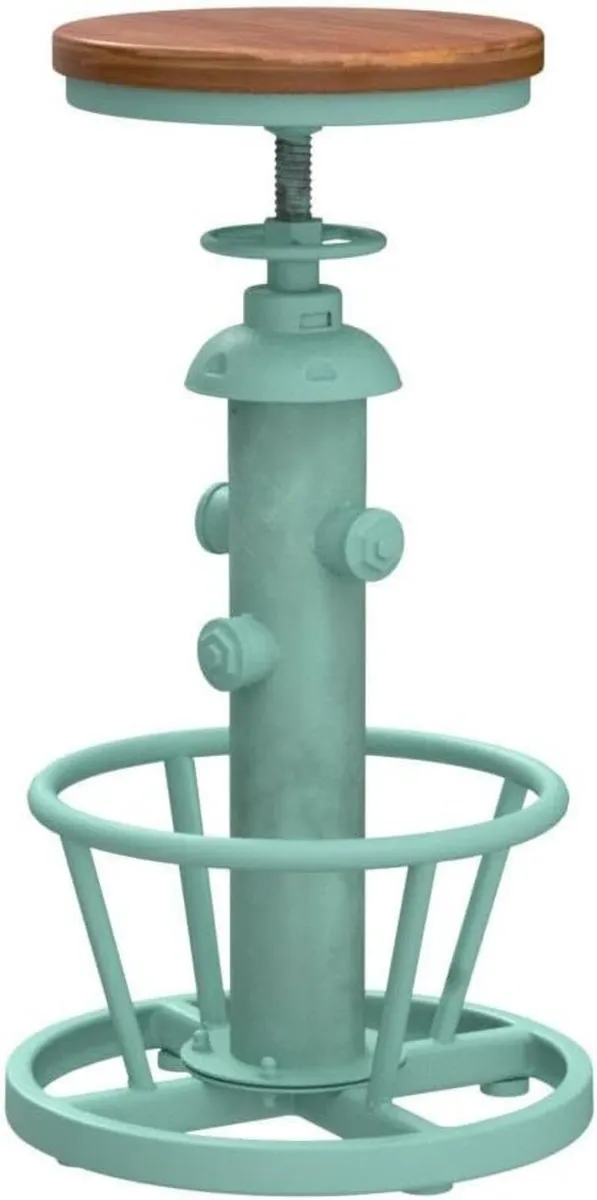 Industrial Round Bottom Adjustable Height Cafe - Image 4
