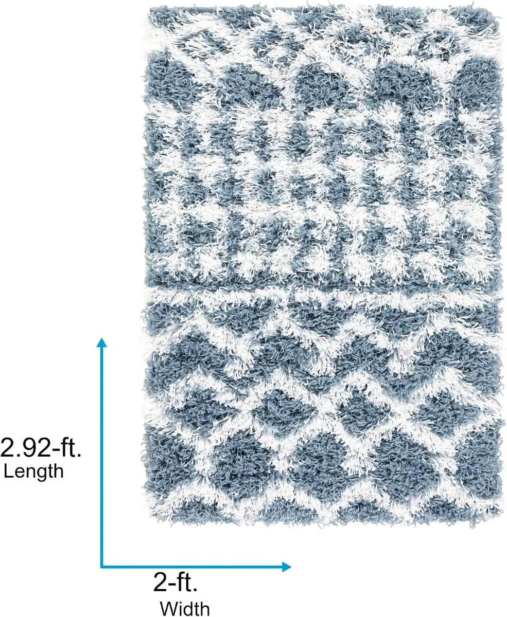 Nour Dubai Shaggy Rug Bedroom - Image 2