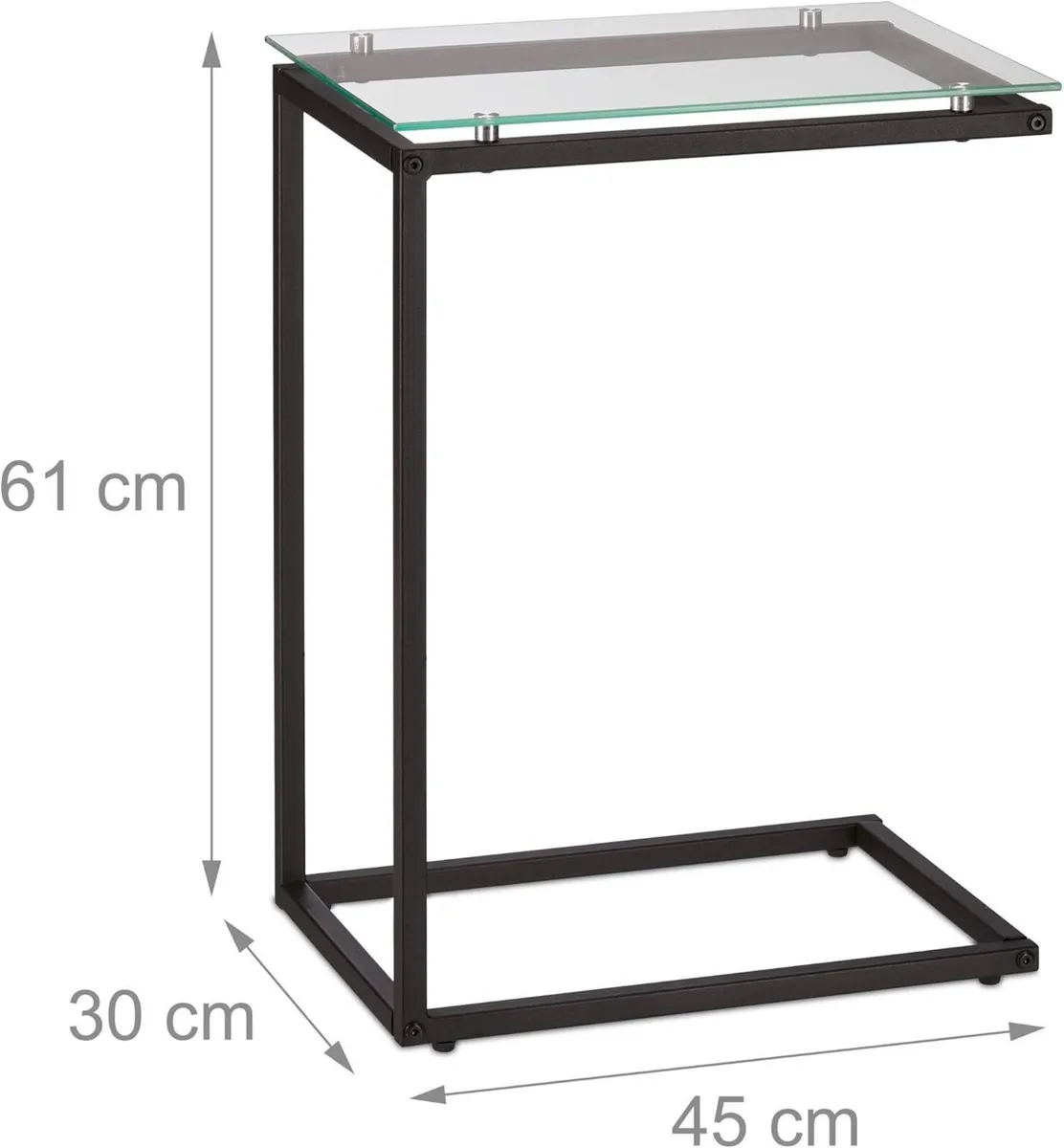 Side Table C-Shape Industrial Design - Image 3