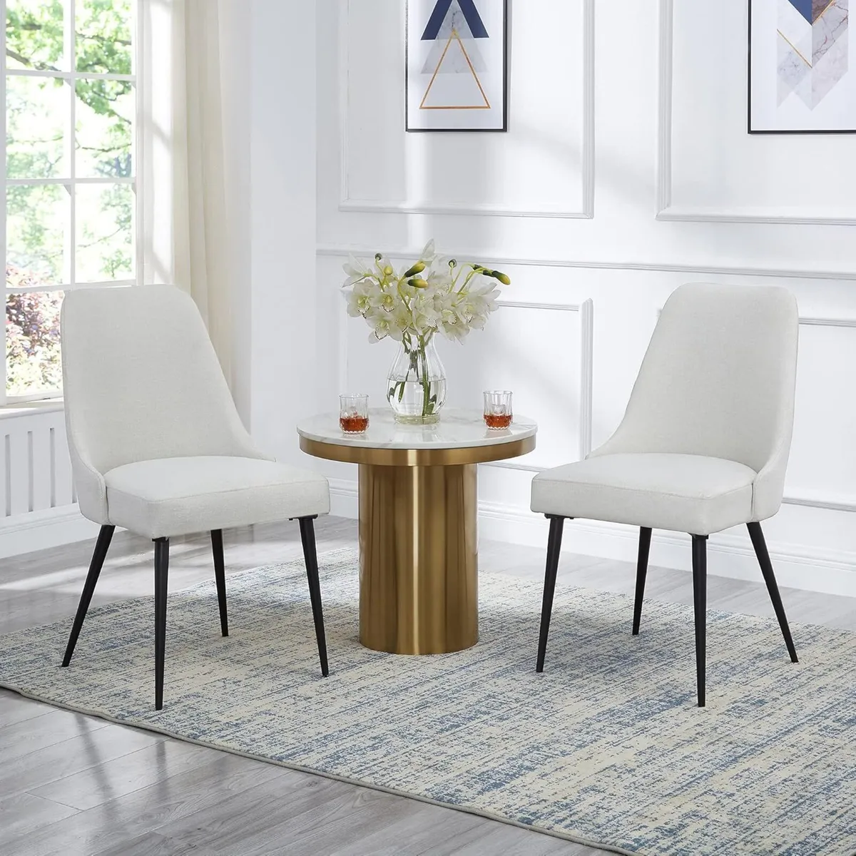 Upholstered Kitchen Dining Chairs Modern Comfy - Image 2