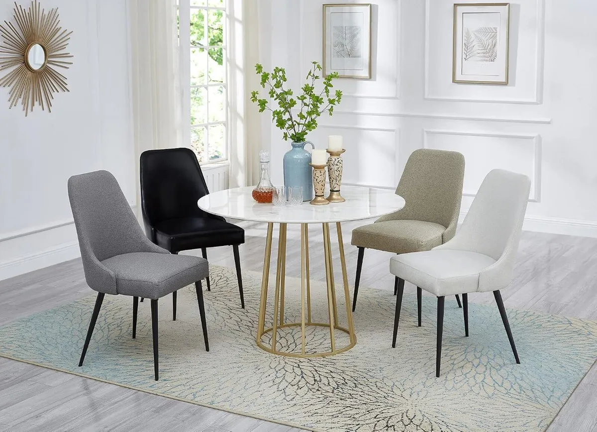 Upholstered Kitchen Dining Chairs Modern Comfy - Image 4