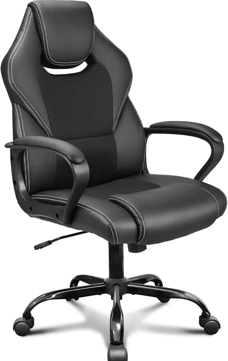 Office Chair PU Leather Ergonomic Computer Desk - Image 1