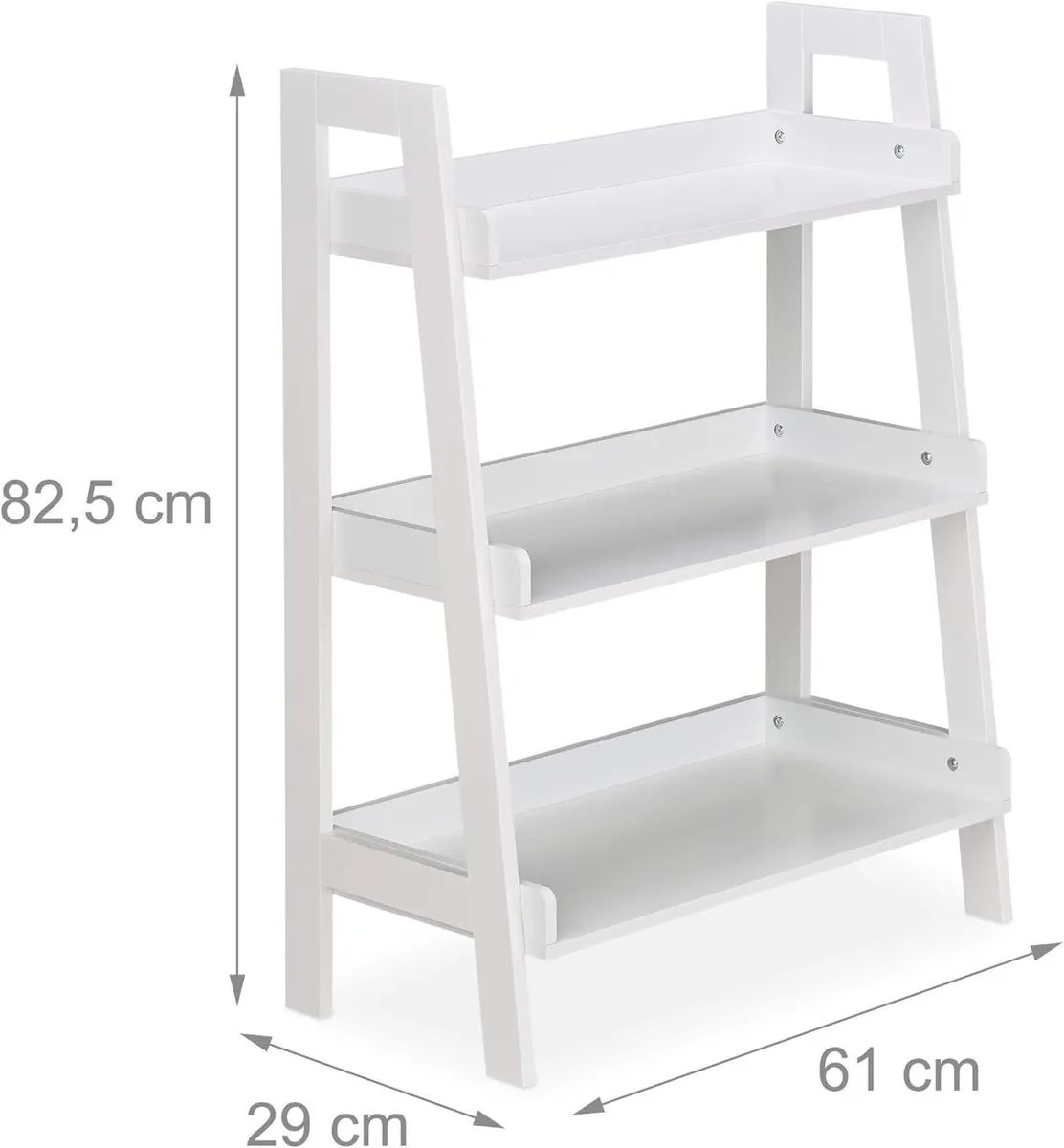 Shelving Unit 3 Levels Ladder Shelf for Decoration - Image 3
