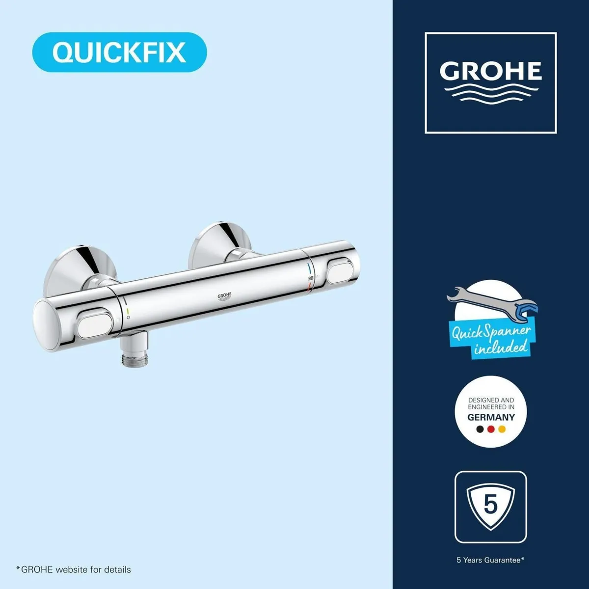 Precision Flow Wall Mounted Thermostatic Shower - Image 2