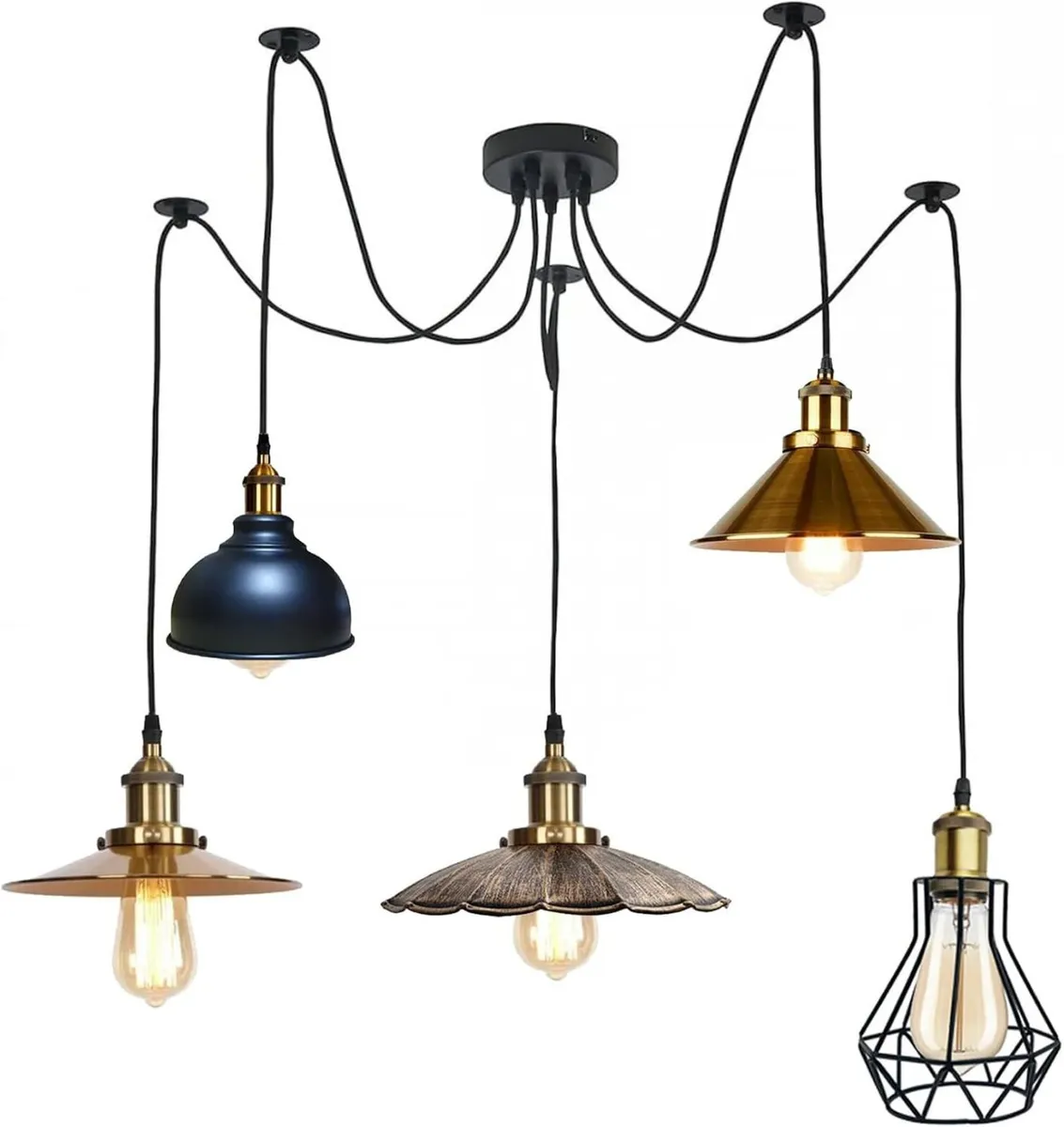 8 Head Spider Pendant Light with Adjustable 2m - Image 1