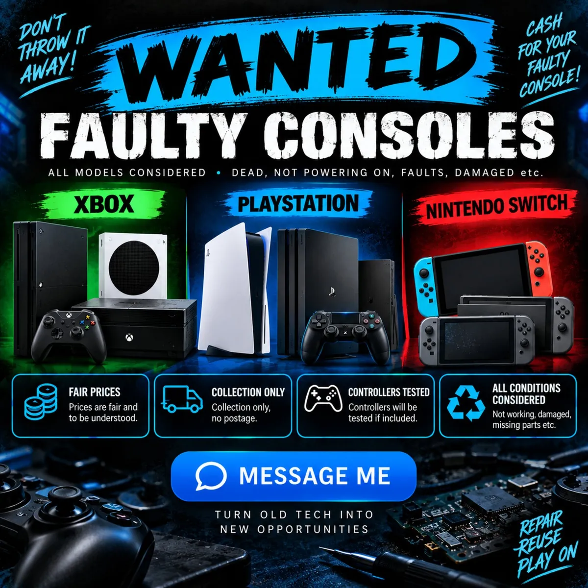 Consoles - Faulty / Working