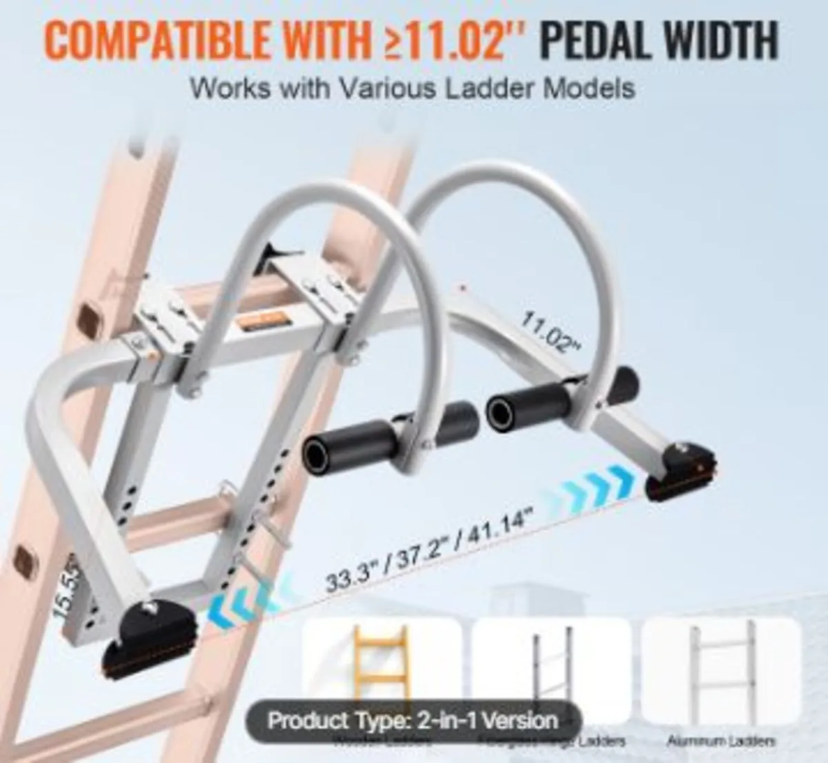 Ladder Stabilizer, 2 in 1 Extension Wall Ladder - Image 2