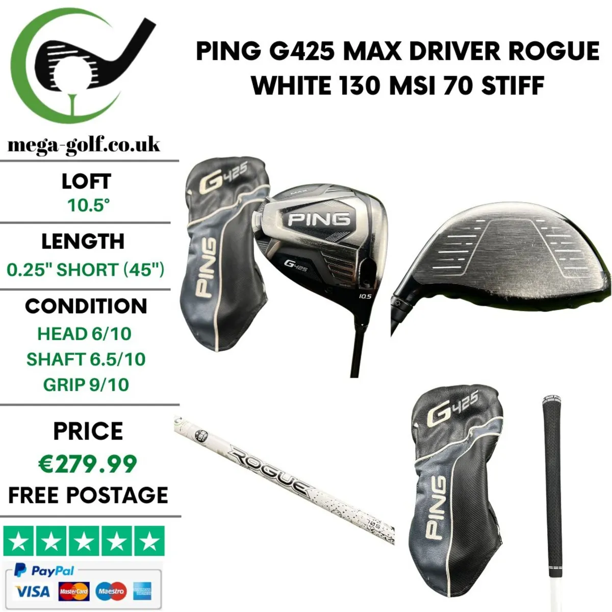 Ping G425 Max Driver / 10.5° / Stiff - Image 1