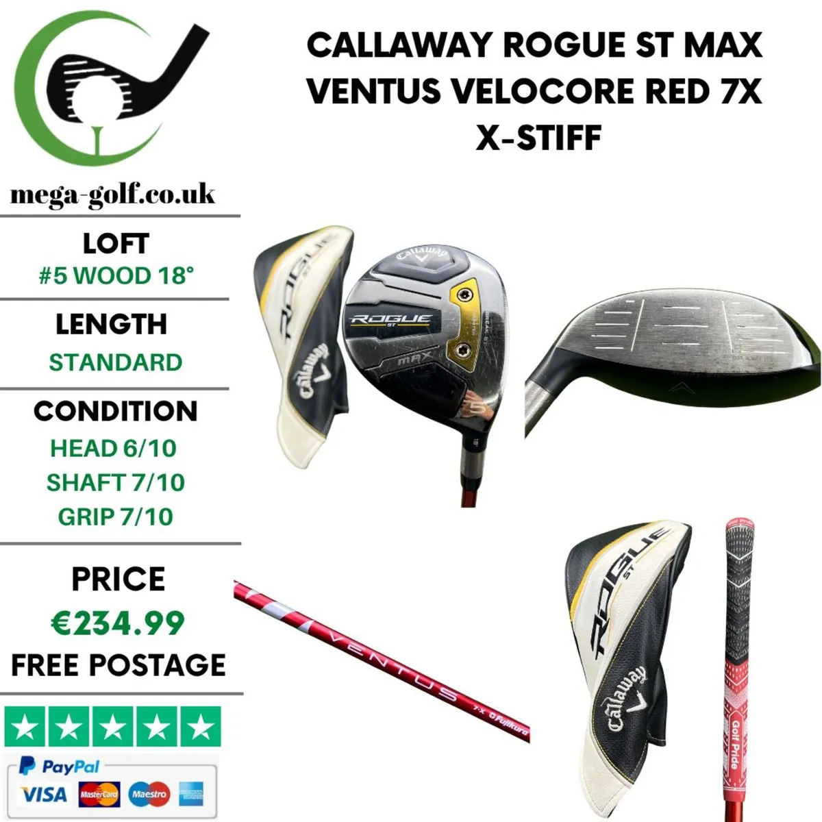 Callaway Rogue ST Max #5 Wood 18° / X-Stiff - Image 1