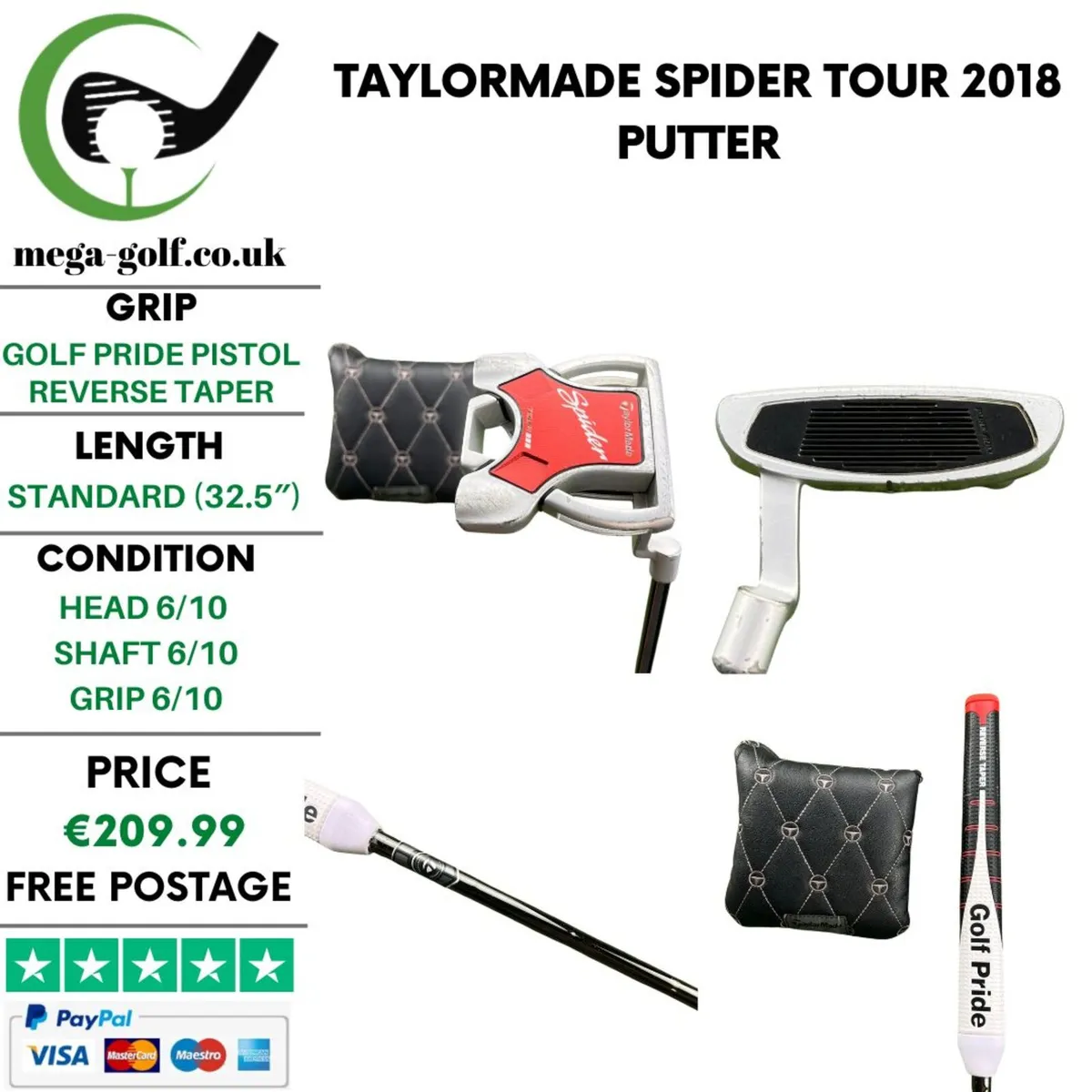 Taylormade Spider Tour 2018 Putter / 32.5" - Image 1