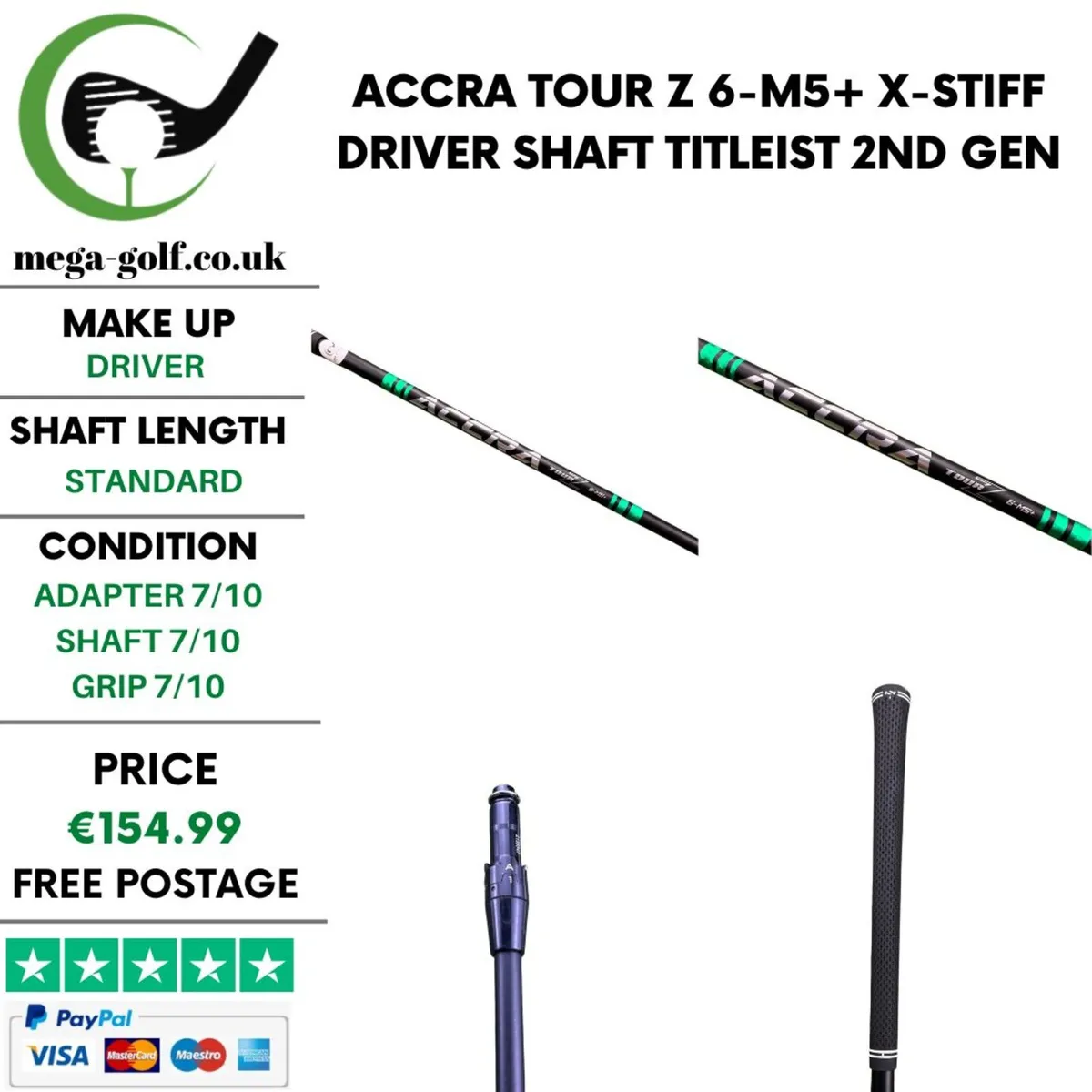 Accra Tour Z 6-M5+ X-Stiff Driver Shaft / Titleist - Image 1