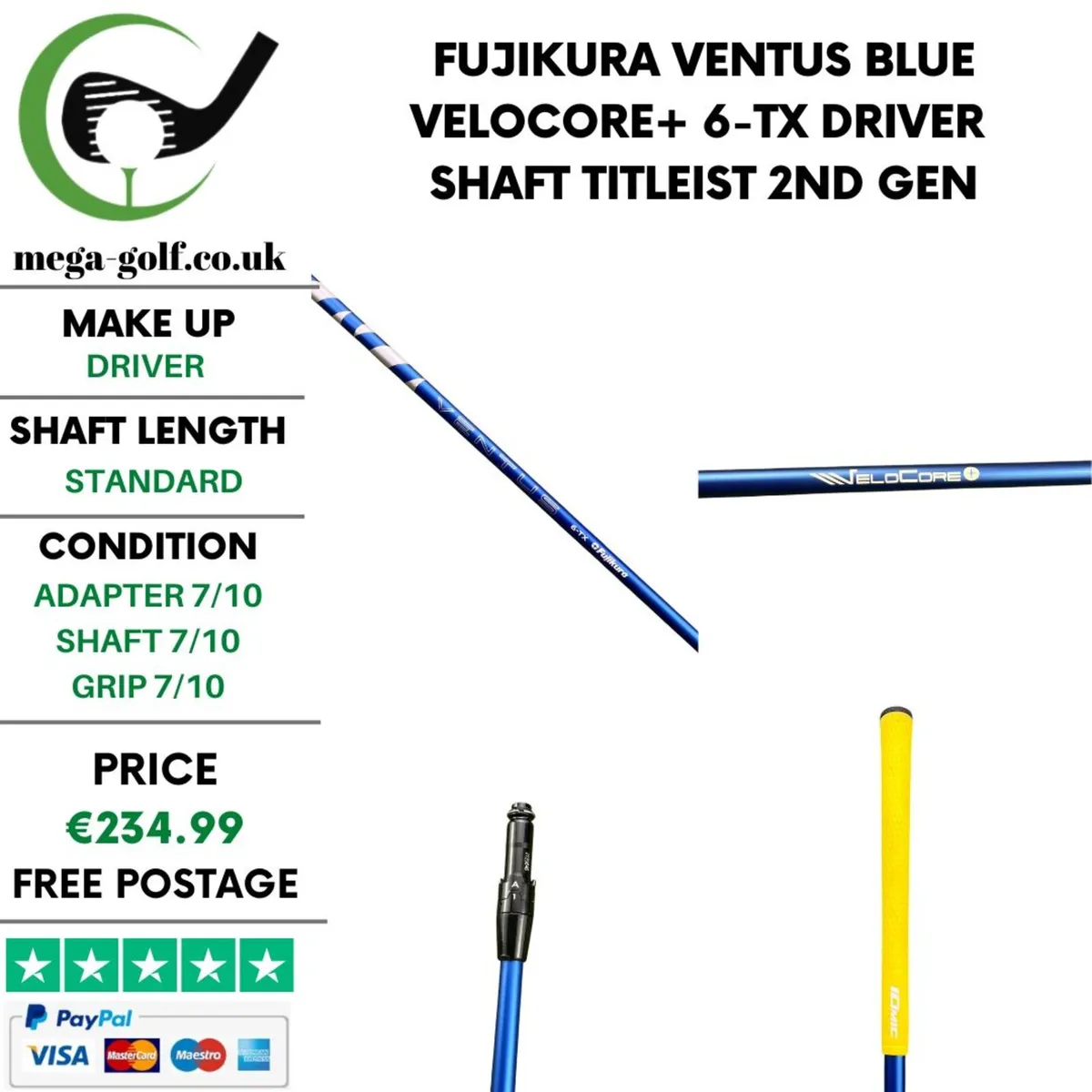 Fujikura Ventus Blue Velocore+ 6-TX Driver Shaft - Image 1