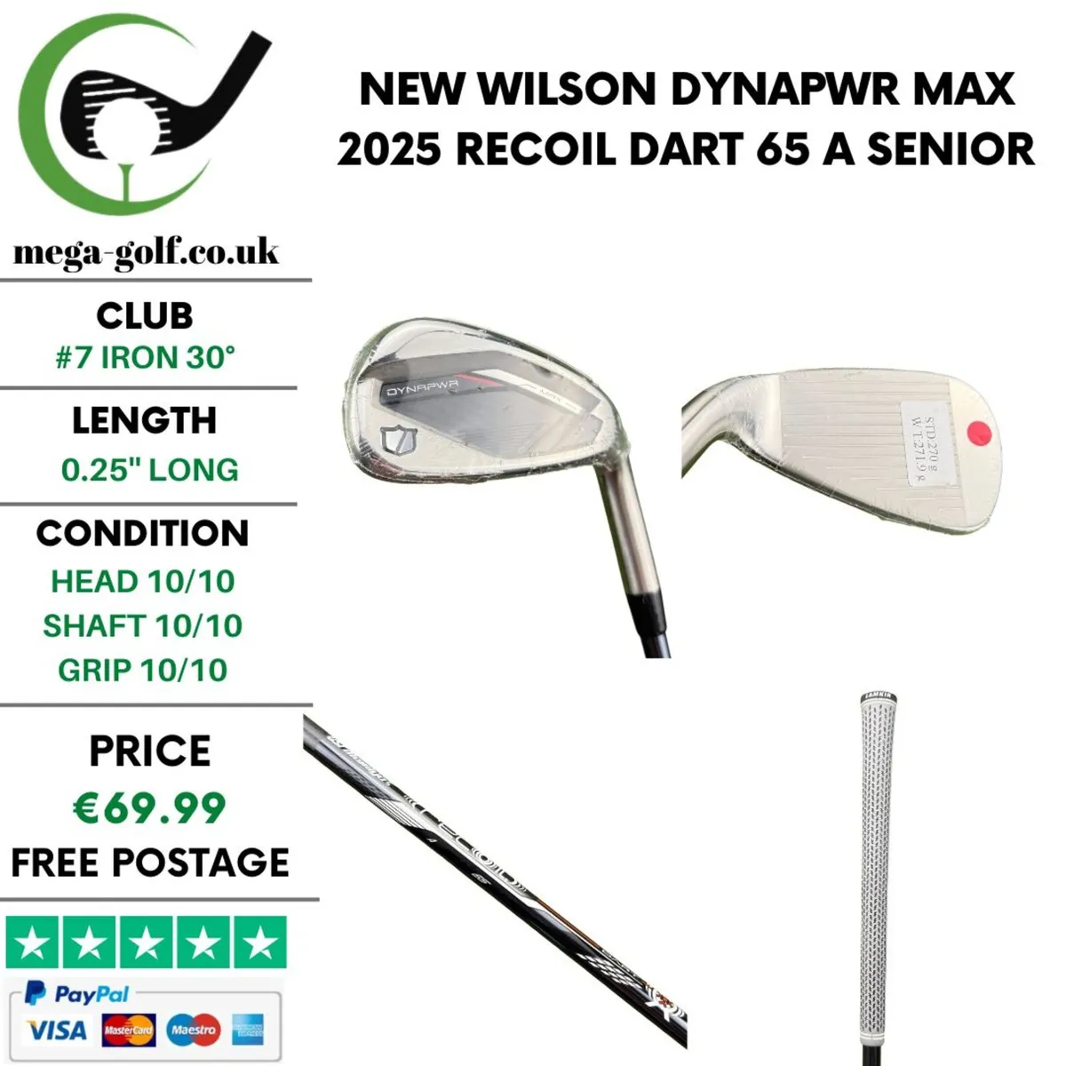 New Wilson Dynapwr Max 2025 #7 Iron 30° / Senior - Image 1