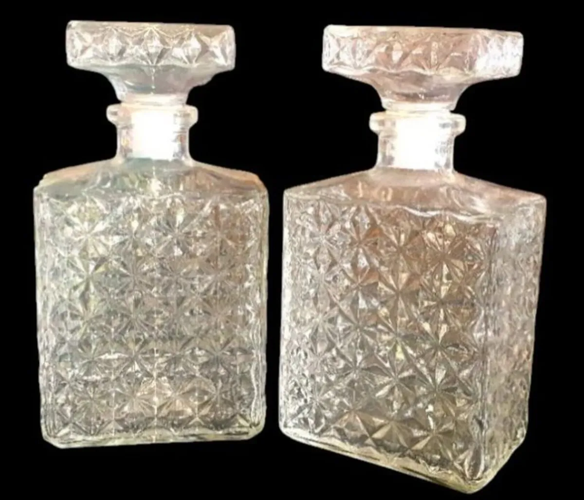 Vintage French Glass Decanters - Image 2