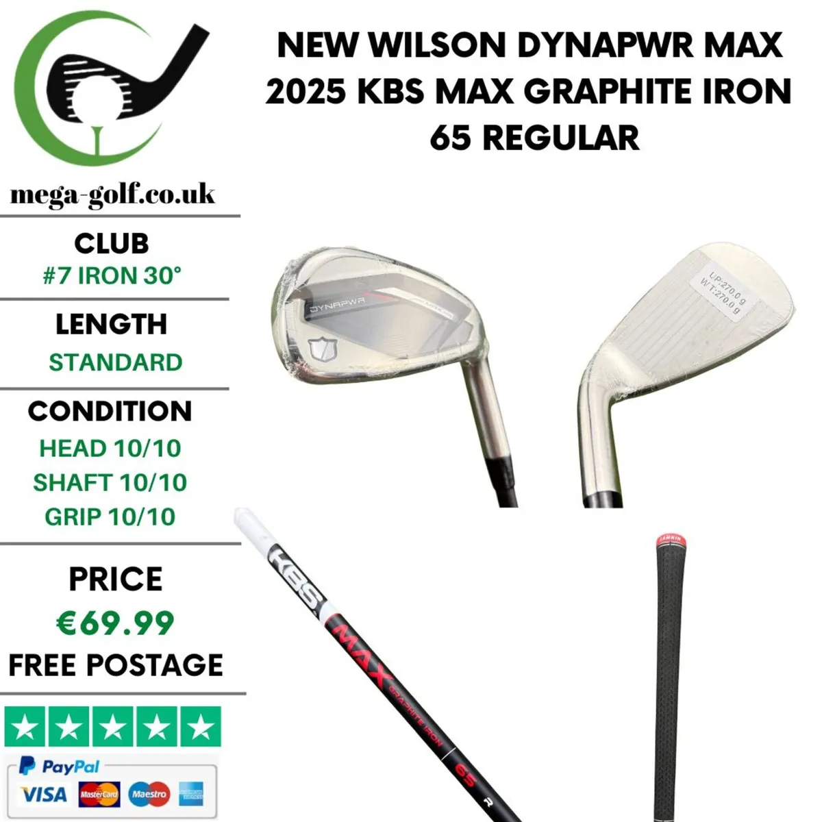 New Wilson Dynapwr Max 2025 #7 Iron 30° / Regular - Image 1