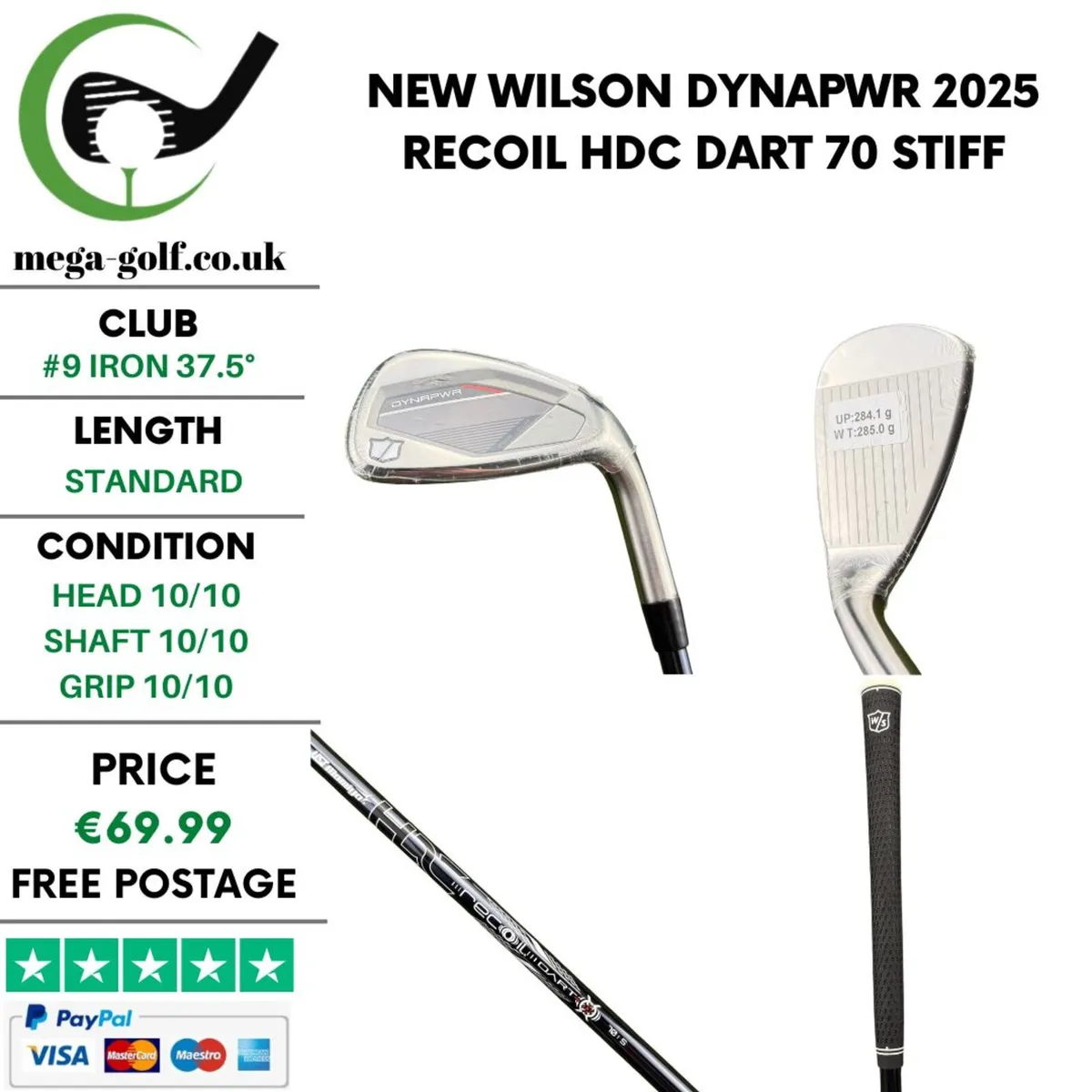 New Wilson Dynapwr 2025 #9 Iron 37.5° / Stiff - Image 1