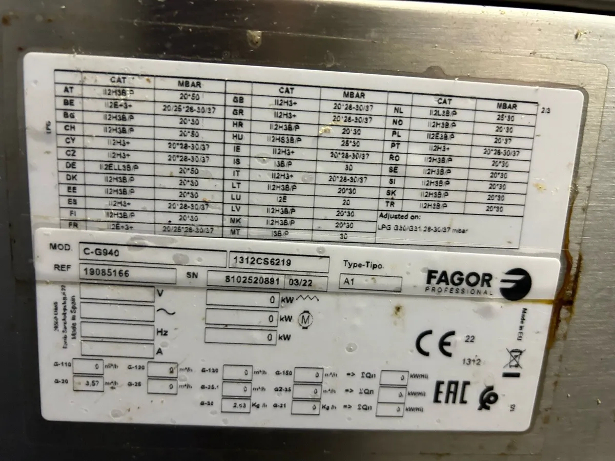 Fagor 4 burner gas hob - Image 4