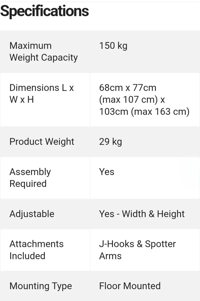 Adjustable Squat Rack - Image 3