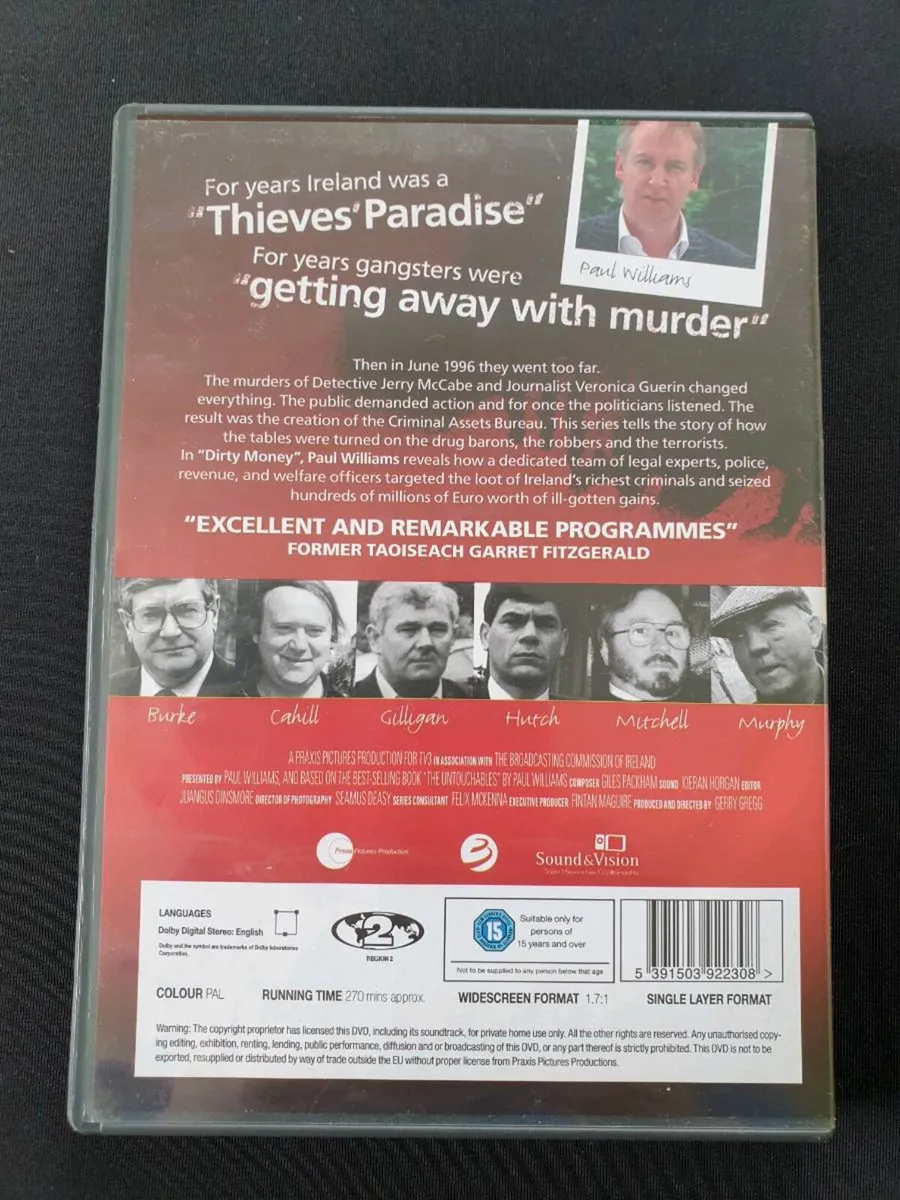 Dirty Money DVD Irish Crime TV Series Documentary - Image 2