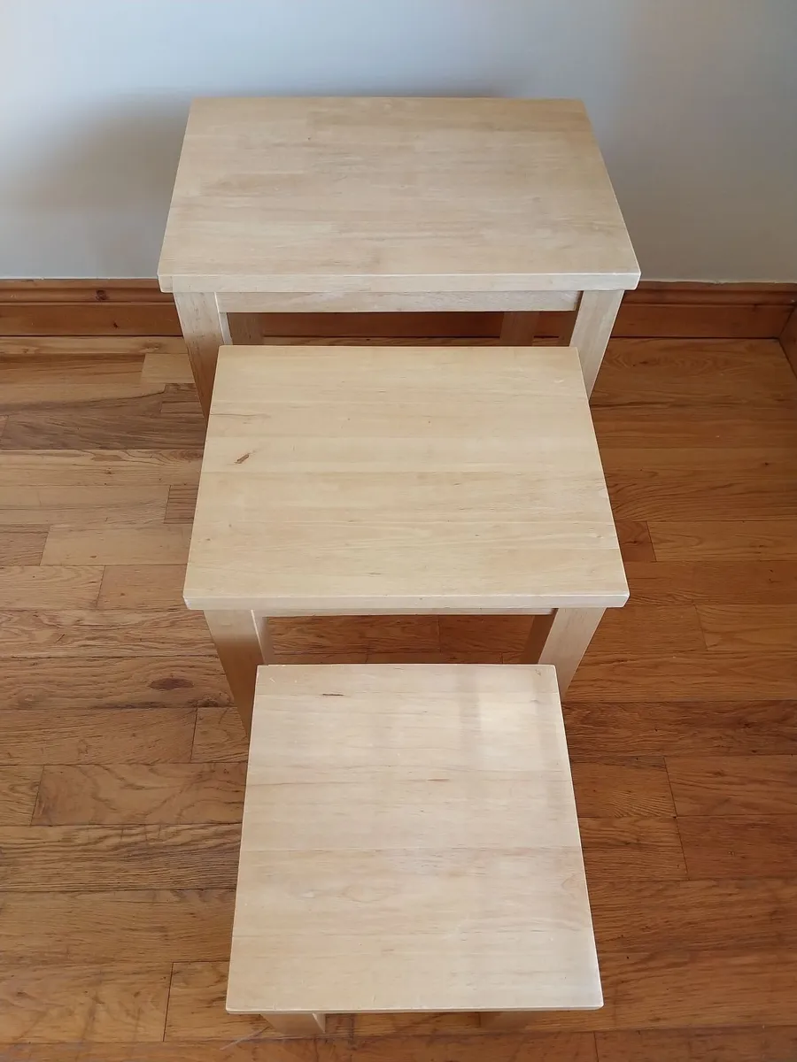 Solid Wood Nest of Tables (3 Tables) - Image 3