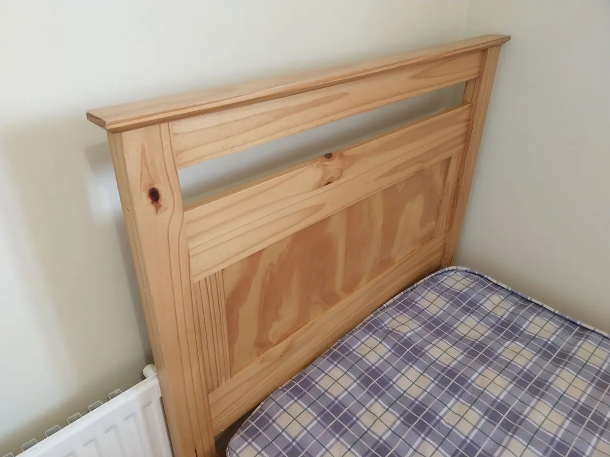 Single Bed & Mattress (Solid Wood) - Image 3