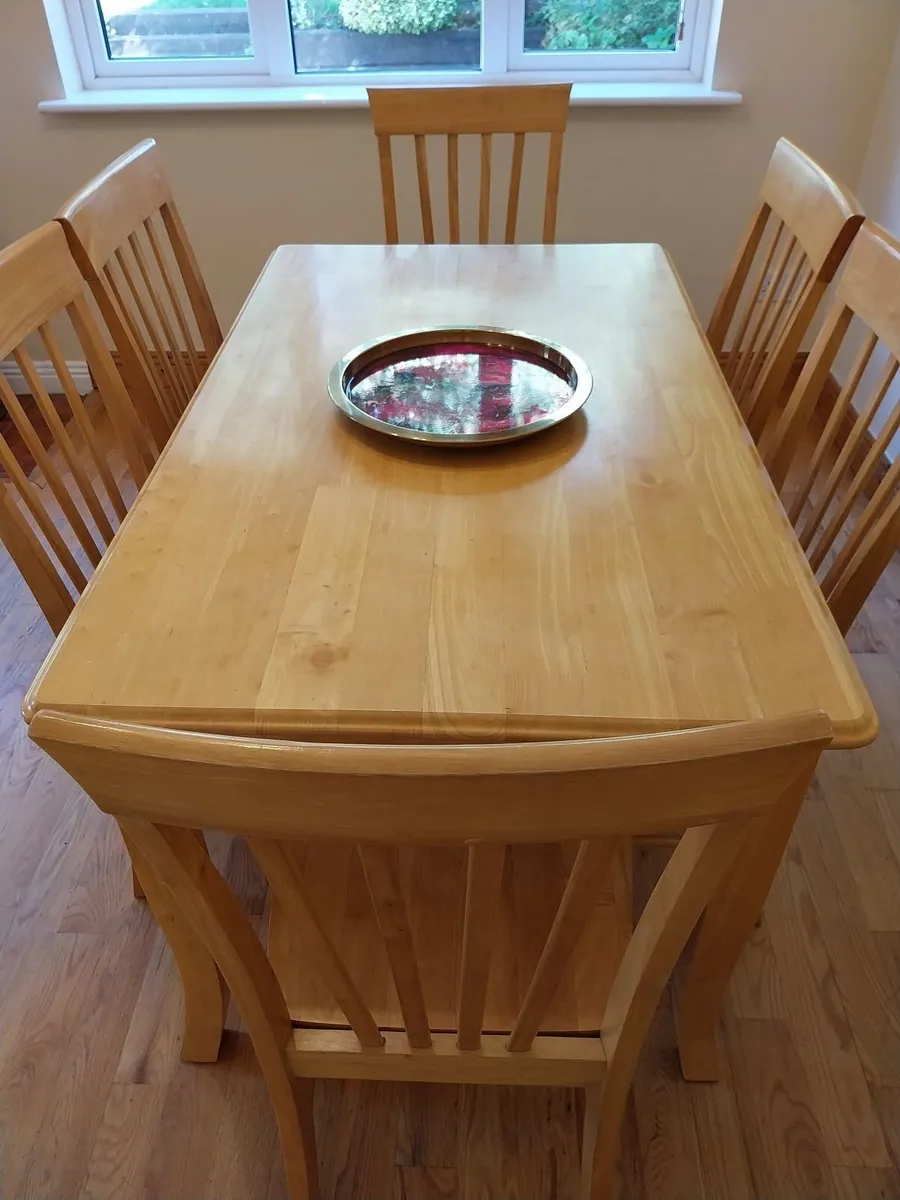 Table & Six Chairs (Solid Wood) - Image 2