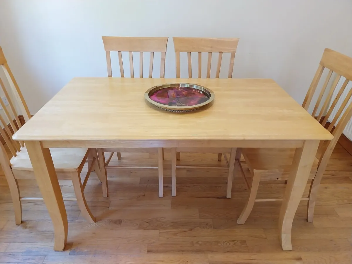 Table & Six Chairs (Solid Wood) - Image 4