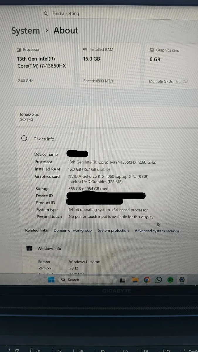 Gigabyte G6x Gaming Laptop - Image 2