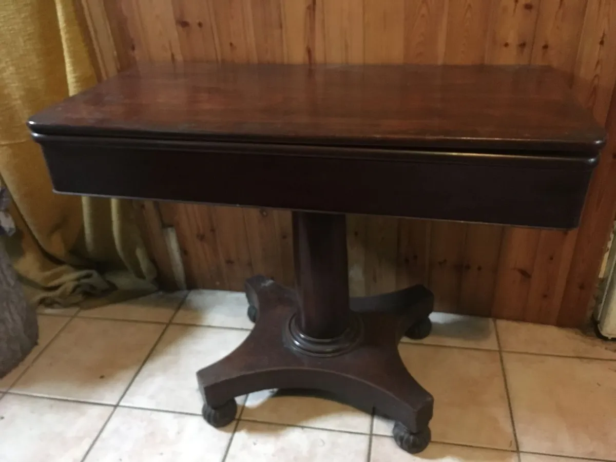 Regency card table Vintage Victorian. - Image 1