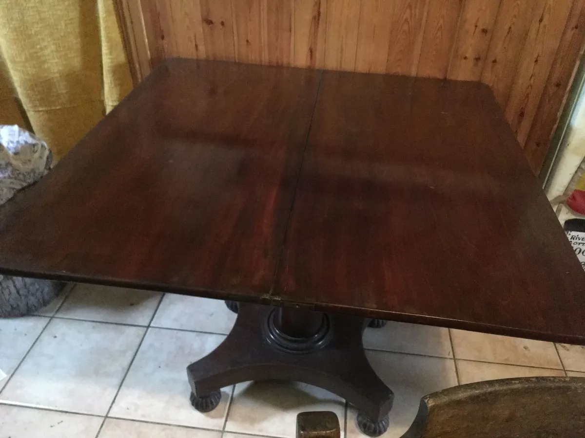 Regency card table Vintage Victorian. - Image 2