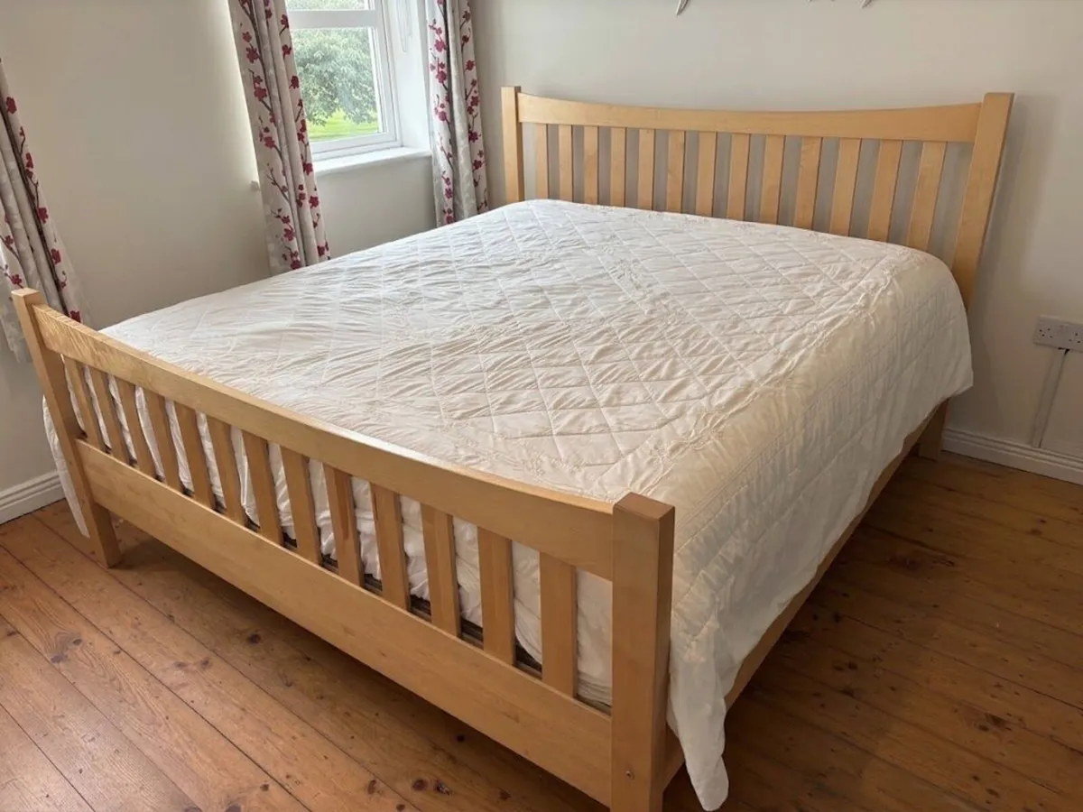 Super King Size Bed - solid maple - Image 2
