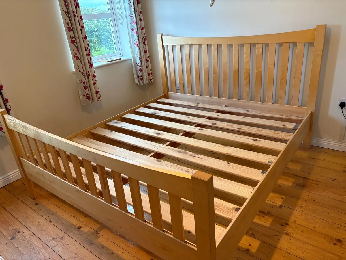 Super King Size Bed - solid maple - Image 1