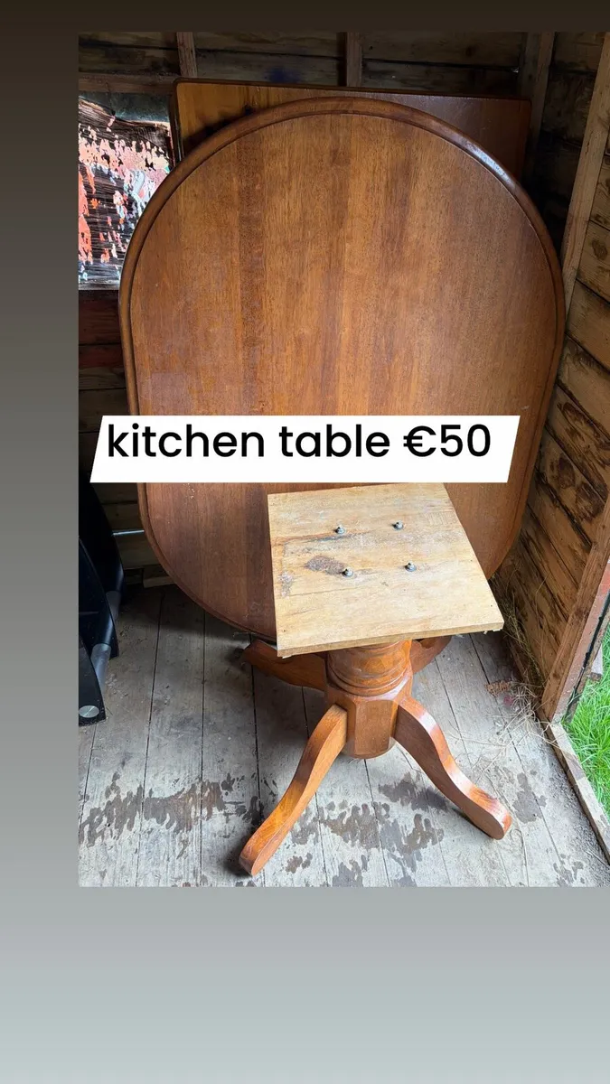 solid wooden kitchen table - Image 1