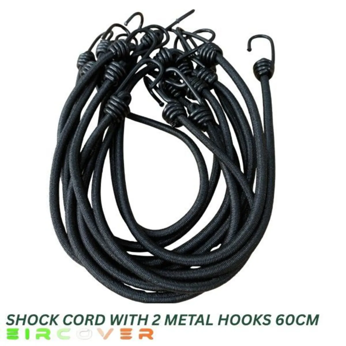 Shock Cord with 2 metal hooks 60cm - 10 Pack - Image 2