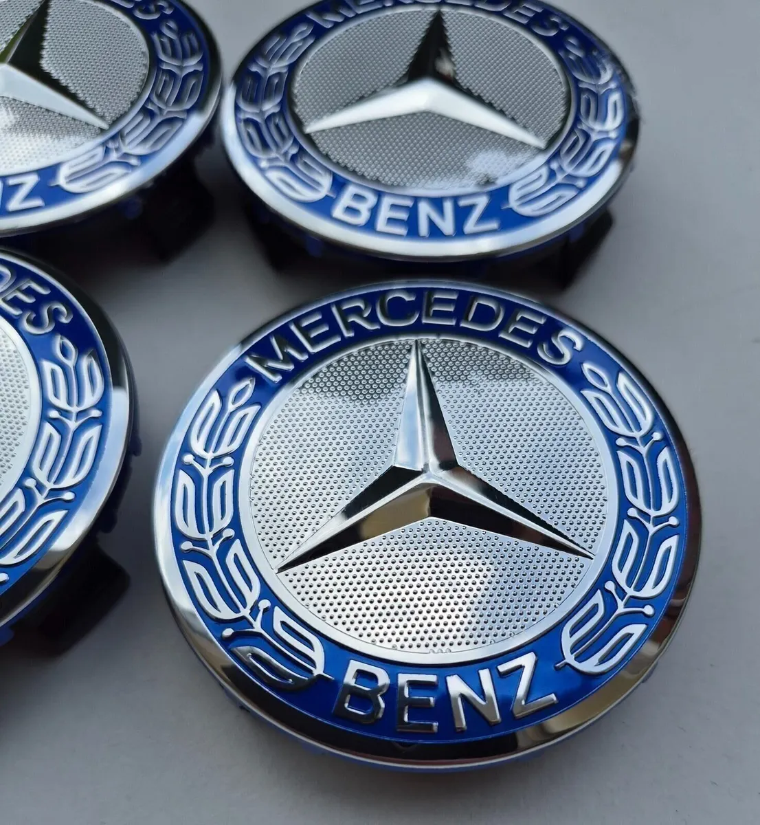 4 x Mercedes Centre Cap (Light Blue) FREE POST - Image 3