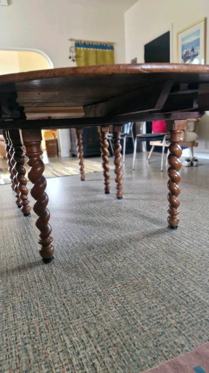 Antique Oak Dining table - Image 2