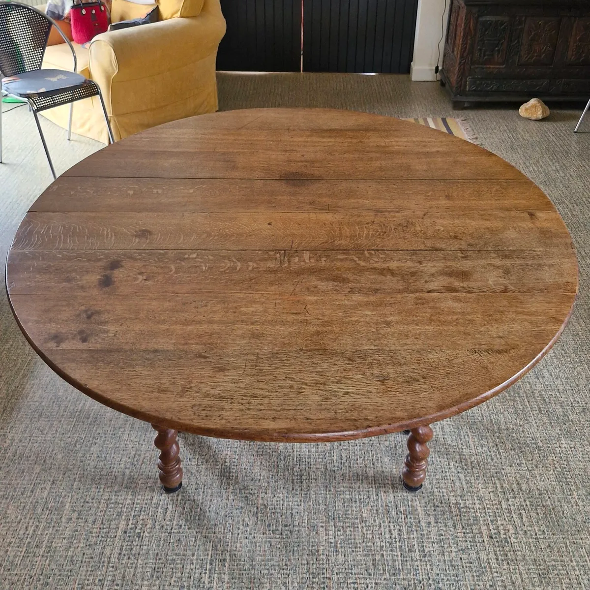 Antique Oak Dining table - Image 4