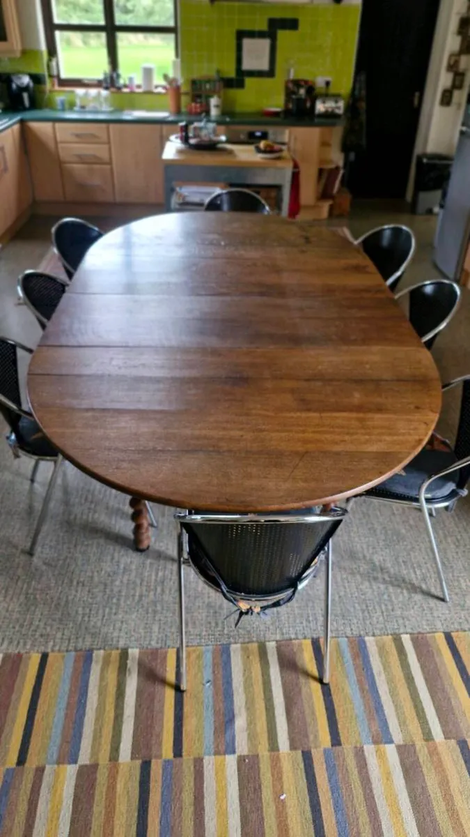 Antique Oak Dining table - Image 3