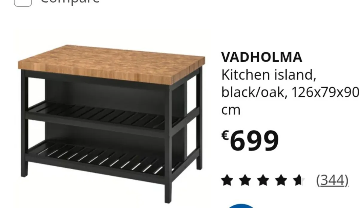 Ikea Solid Wood Block Table - Image 1