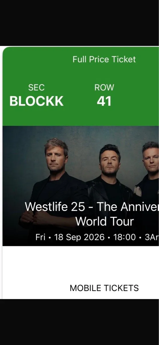 Westlife tickets